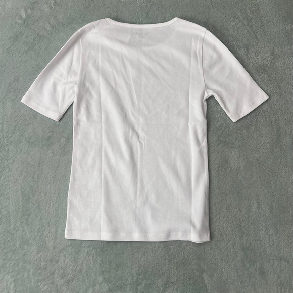 J.Crew Slim Perfect Fit Tee in White, NWT, Size XS - Picture 5 of 6